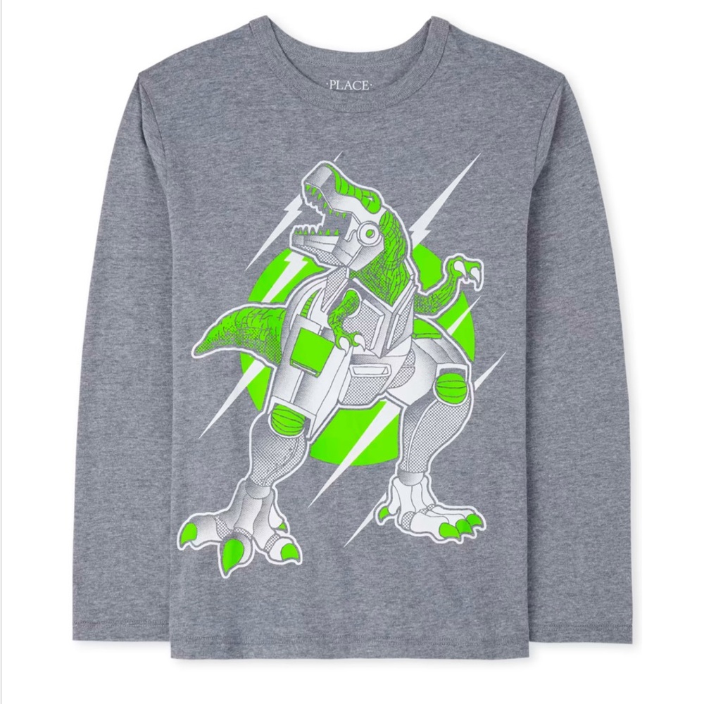 NWT The Children’s Place Boys Robot Dino Graphic Tee